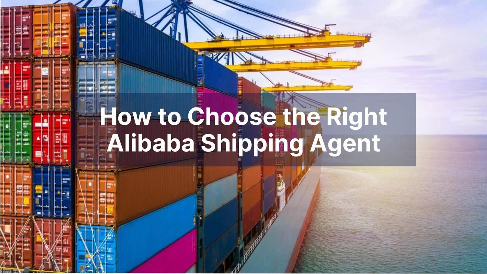 How to Choose the Right Alibaba Shipping Agent